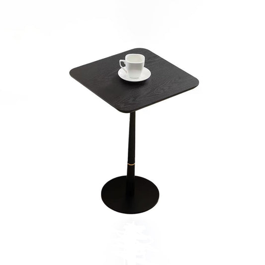 Modern Square Coffee Table and Computer Desk - Black MDF with Metal Feet and Gold Accents SolidRoot Buy Furniture USA