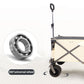 Folding Wagon, Heavy Duty Utility Beach Wagon Cart for Sand with Big Wheels, Adjustable Handle&Drink Holders for Shopping, Camping,Garden and Outdoor Livingsource