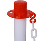 4 Pack Traffic Delineator Post Cones with Fillable Base, Adjustable Plastic Safety Barrier with 5Ft Plastic Chain, Outdoor and Indoor Crowd Control Stanchion for Traffic Control and warning W/R Livingsource