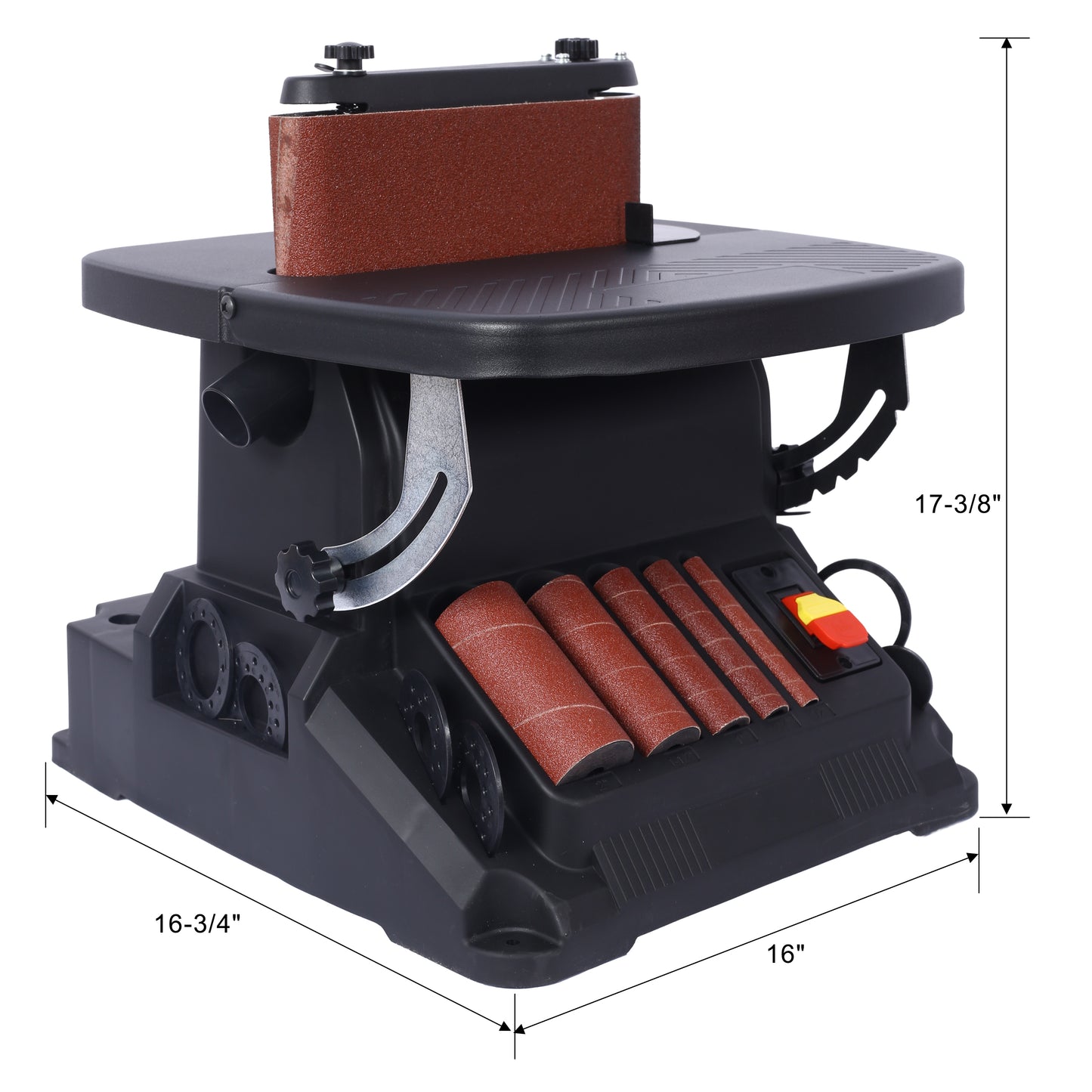 Vertical Oscillating Spindle Sander & Belt Sander, 2 IN 1 Combination Woodworking Machine