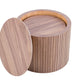 MDF nested table set 2 pieces, handcrafted round coffee table in living/lounge area, walnut color Livingsource