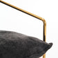 2 Chairs in 1 Box, Upholstered Hanging Armchair with Arm PocketsMetal frame, gold-plated craftsmanship, crushed foam cushions and skin-friendly woven fabric for living room and bedroom. Dark Gray Livingsource