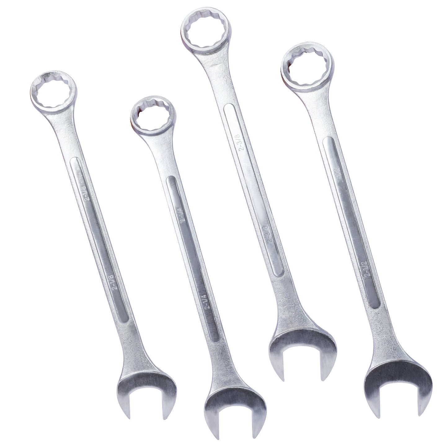 SAE Jumbo Combination Wrench Set Extra Large, 4 Piece ,storage bag included chrome plated