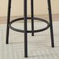 Three-piece round dining table, two-level small dining table with storage, bar table, two upholstered bar chairs with backrest, suitable for restaurants, cafes, bars. Livingsource