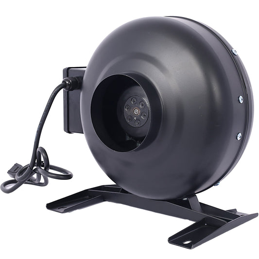 4-Inch 203 CFM Inline Duct Fan: Air Circulation Vent Blower for Hydroponics, Basements, and Kitchens Livingsource