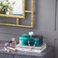 8.5" x 5" x 5" Bethany Aqua Jewelry Box, Stackable Decorative Storage Boxes With Lids - SolidRoot Buy Furniture USA