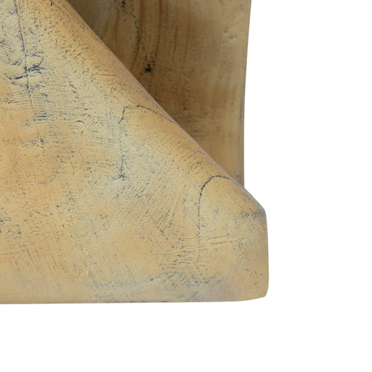 MGO Twist Shape Side Table, Wood-like texture, Natural Color Livingsource