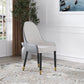 Modern PU sponge-filled dining chair, solid wood metal legs, suitable for restaurants, living rooms and rooms-(Set of 2) Livingsource