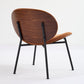 Mid-Century Modern Shell Chair Single Side Chair Tripod,Orange fabric Lounge Chair in Walnut Finish Comfortable Backrest,Orange color,SW1871OG Livingsource