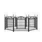 Dog Playpen Indoor 24 inch 8 Panels Metal Dog Pen Pet Dog Fence Outdoor Exercise Pen with Doors, Heavy Duty Dog Fence Puppy Pen for Large Medium Small Dogs Indoor Outdoor Foldable Pet Exercise Pen Livingsource
