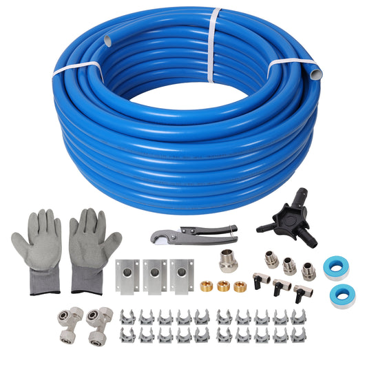 3/4' x 100ft Air Compressor Piping, High Quality PEX-AL-PEX Tubing, Air Hose Kit Air Compressor Accessories,Blue Tubing SolidRoot Buy Furniture USA