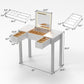 Chic White Vanity Table with LED Lights, Flip-Top Mirror and 2 Drawers, Jewelry Storage for Women Dressing Livingsource