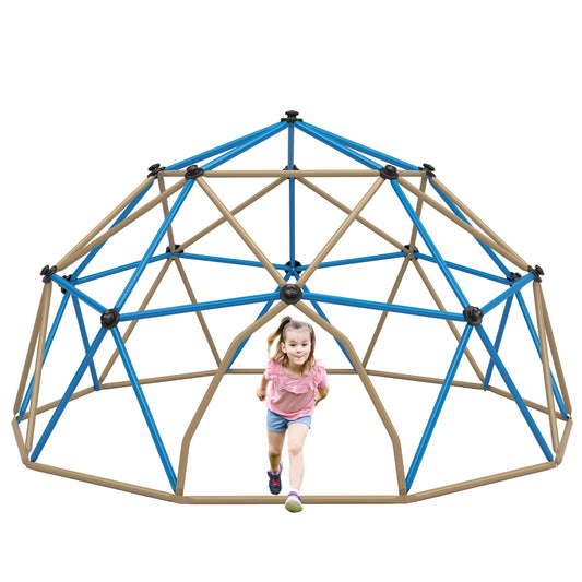 Kids Climbing Dome Tower - 13 ft Jungle Gym Geometric Playground Dome Climber Monkey Bars Play Center, Rust & UV Resistant Steel Supporting 1000 LBS SolidRoot Buy Furniture USA