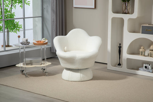 The 360-degree spinning armchair is designed for your leisure and comfort. The sturdy and wide base, Irony and metal turntable can achieve smooth and easy rotation. Sitting on it, you will fall Livingsource