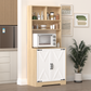 Pantry Cabinet with 2 Doors, 3-Tier Modern Kitchen Cabinet with Shelves, Freestanding Larder Cupboard, Kitchen Pantry Storage Cabinet for Kitchen, Dining Room Livingsource