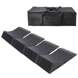 4PACK Tire Saver Ramps,Car Tire Wheel Ramps,Anti-Slip Hard Plastic Design,With Carry Bag,Black SolidRoot Buy Furniture USA