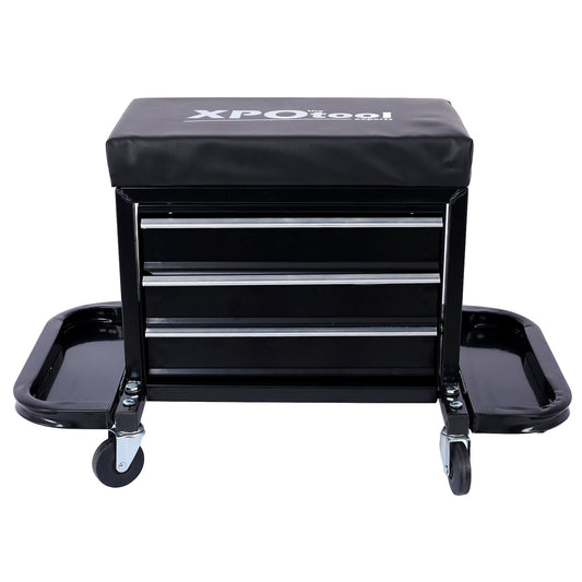 350-Pound Capacity Garage Glider Rolling Tool Chest Seat - SolidRoot Buy Furniture USA
