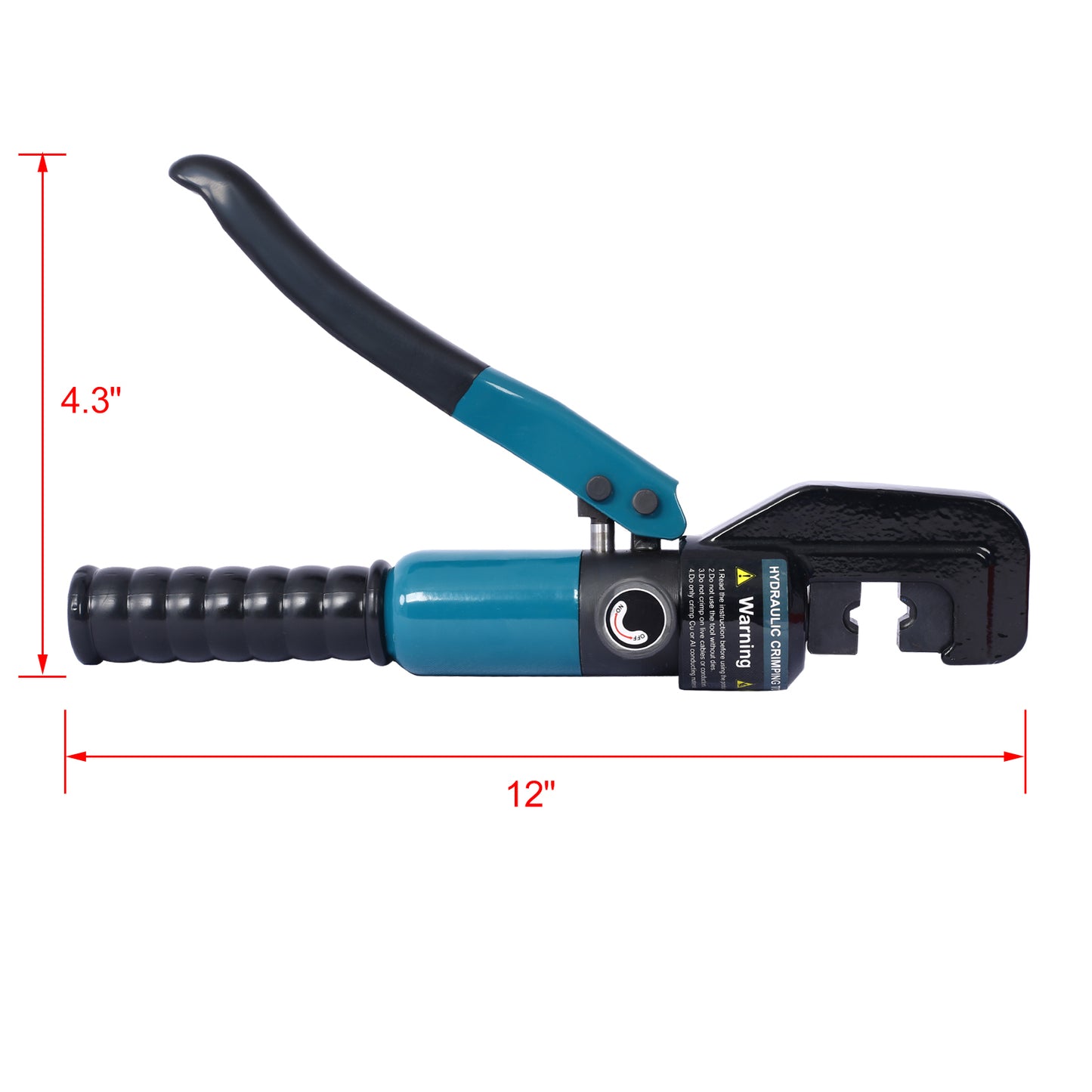 Hydraulic Hand Crimper Tool,Hydraulic Wire Terminal Crimper Swager Battery Cable Lug Crimping Swaging Tool with 9 Pairs Dies,one pair glove