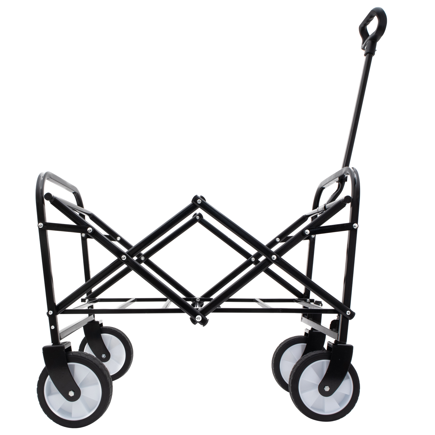 Minimeetall Multi-use Bag Collapsible Foldable Wagon Cart Beach Wagon Heavy Duty Utility Cart Utility Wagon Grocery Cart for for Camping ,3pcs  plastic Liner bag /Cover ,black