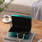 8.5" x 5" x 5" Bethany Aqua Jewelry Box, Stackable Decorative Storage Boxes With Lids - SolidRoot Buy Furniture USA