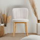 1 PC Wooden Frame Upholstered Shell Dining Chair,Modern Armless Chairs Comfor Kitchen Chairs for Living Room,Restaurant Livingsource